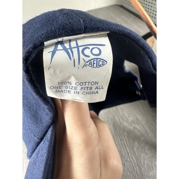 Aftco Fishing Tackle Hat SnapBack Shark Blue Outdoors Baseball Cap - Picture 2 of 5